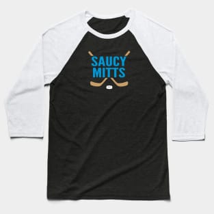 Saucy Mitts Hockey Logo Baseball T-Shirt